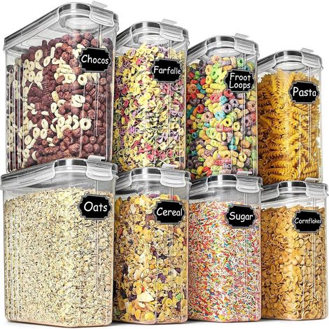 Frischhaltedosen Vorratsdosen Müsli Zucker Luftdicht Set 2,5 l 8 Stk (1/5)