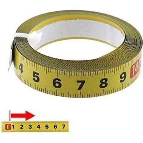Metric Tape Measure 1-5 Meters Self-Adhesive - with Tape for Carpenters and Home Use - Sewing Machine Sticker (5m) (1/4)