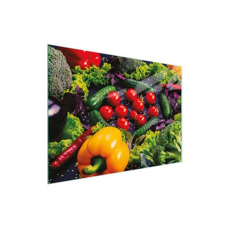 TAGLIERE IN VETRO 30x22 VERDURE (1/5)