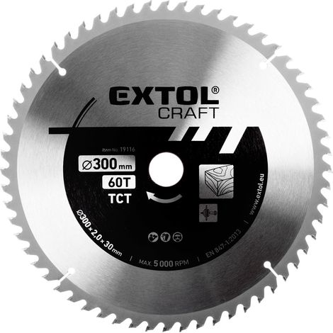 Lama per sega EXTOL CRAFT con lame SK, O 300x3,0x30mm, 60T 19116
