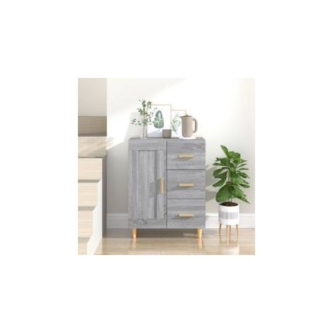 Buffet Sonoma gris 69,5x34x90 Bois d'ingénierie (1/5)