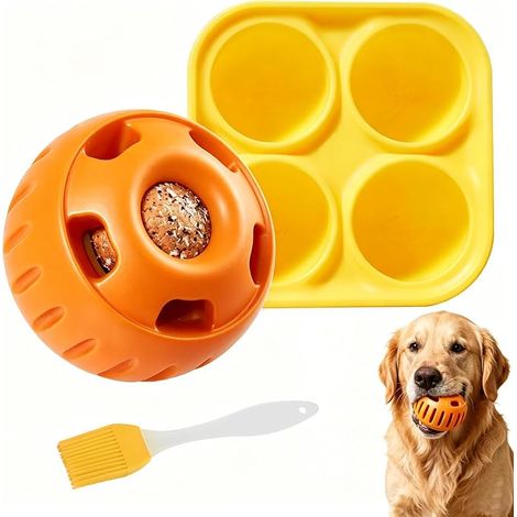 Multi-Use Non-Slip Pet Bowl for Dogs, 31 x 14 x 2 cm, Foldable Cat Bowl for Cats Puppies, Hamsters, Rabbits, Small Animals, Orange (1/5)