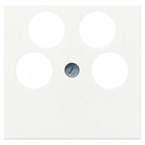 Jung Tapa para toma de TV-SAT de 4 orificios (Axing) 4 vías, termoplástico, serie AS, blanco A 561-4 SAT2
