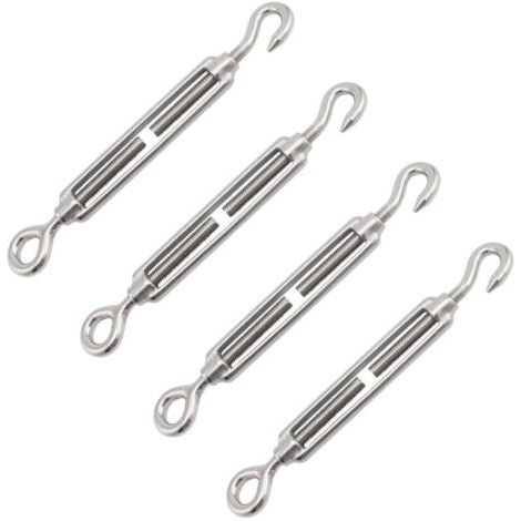 Tendeur De Cable, Ridoir M4, Tendeur Cable Inox, 4 PcsTendeur Cable Acier, Cable Tendeur, Tendeur Cable, Tendeur Inox, Tendeur Acier, Tendeur Vis, élingue Inox, Cable Avec Tendeur, Tendeur Fil (1/4)