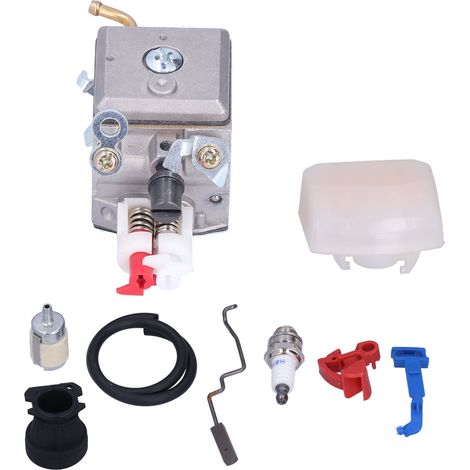 Kit de 9 pièces pour carburateur, collecteur d'admission et filtre à carburant 503869601, compatible avec les modèles Husqvarna 350, 346XP, 353, 340 et 345 (1/5)