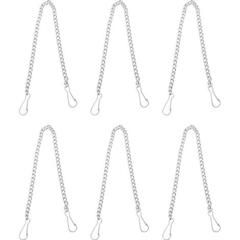 Chaînette de poignée de toilette en acier inoxydable (lot de 6), durable et facilement remplaçable (1/5)
