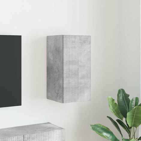 TV-Wandschrank Wandmontiert Beton 30 x 31 x 60 cm Holzwerkstoff
