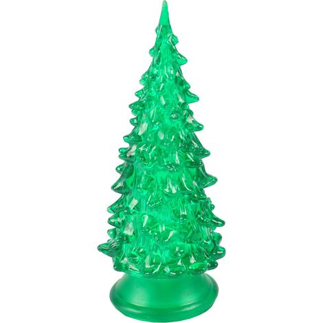 LED Tannenbaum mit Farbwechsler 14cm Winterdeko Weihnachtsbaum Leuchttanne Deko - grün (1/2)