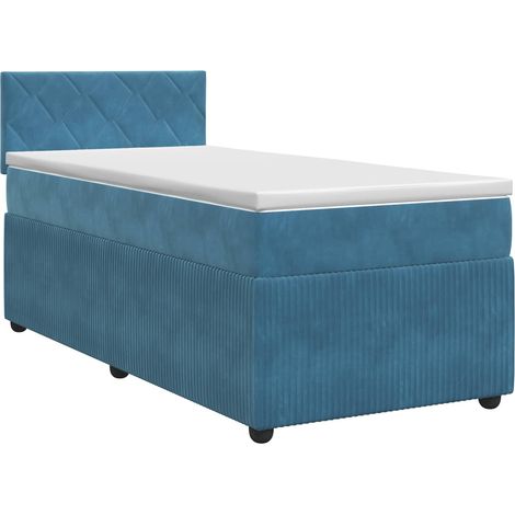 Maison Exclusive - Boxspringbett mit Matratze Dunkelblau 90 x 190 (1/5)