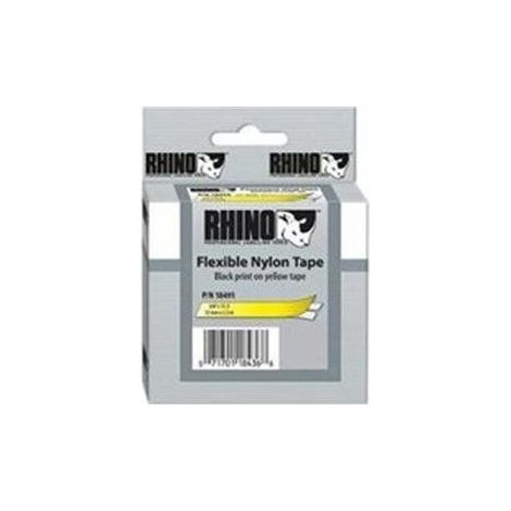 Etichetta in nastro Band-B.19mm Band-L.3,5m nastro in nylon flessibile nero su giallo (1/3)
