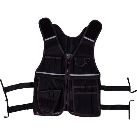 Tool Vest, 21 Pockets, Adjustable Reflective Strip (1/5)