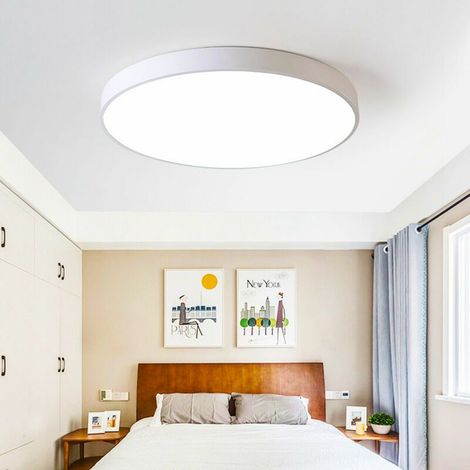 LED ceiling light, 18 W, 2300 lm, 3-stage dimmable, modern hallway light for kitchen, partition wall, bathroom, porch, bedroom, laundry room, white (1/5)