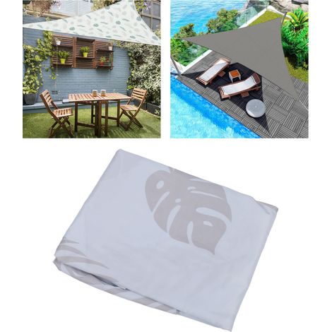 Toit pare-soleil triangulaire Toile Oxford imperméable Protection UV Résistant aux déchirures Pour jardin Balcon Terrasse Piscine Camping 3,6 x 3,6 x 3,6 m / 11,8 x 11,8 x 11,8 ft (1/5)