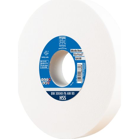 PFERD TOOLS Schleifbockscheibe Ø 300x40mm Bohrung-Ø 76 mm A80 zum Schärfen von HSS-Bohrern (1/5)