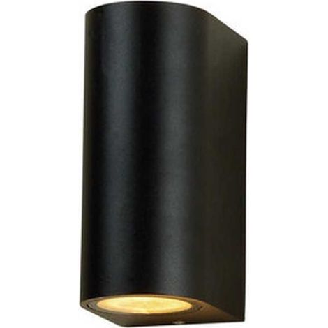 Applique murale Luna, éclairage extérieur, lampe de jardin, spot haut-bas, spot en aluminium + verre trempé, GU10