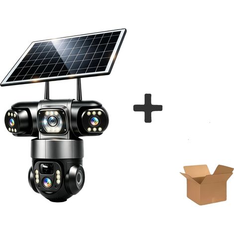 Cámara solar 4G, para uso en exteriores, amplio ángulo de visión, cámara 4G sin tarjeta SIM. (1/2)