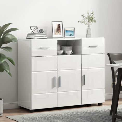 Teenpull – Holzschrank Hochglanz Weiß Holzwerkstoff (1/5)