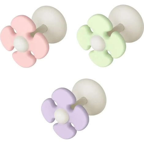 Lot de 3 clips de rangement de câbles en forme de fleur de dessin animé – Support de gestion de câbles auto-adhésif pour bureau/table de nuit, organise les câbles et cordons de chargement USB (1/5)