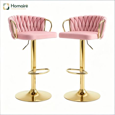 Rosa Metallhocker 49,5 x 49,5 x 98 cm HOMAIRE (1/5)