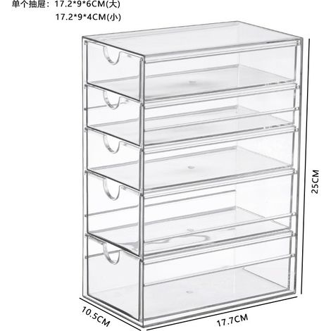 Boîte de rangement de capsules de café de bureau, type tiroir, anti-poussière, multi-niveaux, grande capacité, style vertical à cinq niveaux (1/4)