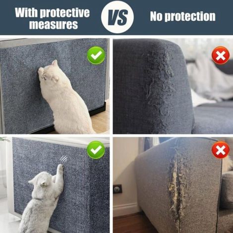 Protection Canape Chat Anti Griffe,Grattoir Chat Canapé Adhesif,Tapis Griffoir Chat Canapé,Tapis à Gratter Autocollant,P Étiquette (1/5)