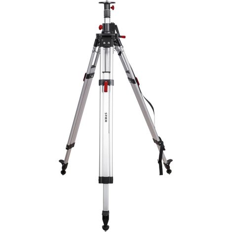 Stier – Trépied pour niveau laser 340 cm – Construction aluminium robuste – Hauteur réglable 118-340 cm – Filetage 5/8 pouce pour laser rotatif (1/5)
