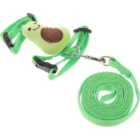 Arnés y correa para hámster, juego de 5 piezas para animales pequeños con felpa de nailon verde (1/5)