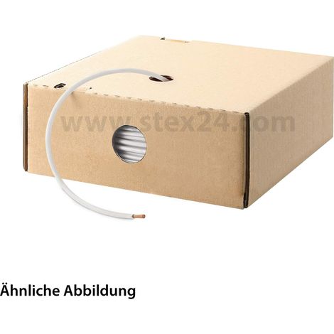 HELU KABEL H05V-K 1X1mm² WH (weiß) Einzelader PVC weiß AD 2,8mm VPE 100,0 Meter Nennspannung Uo/U 300V/500V - 1 Stück
