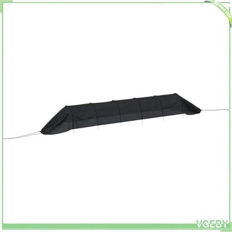 Tunnel en filet - FAFEICY - 4009280 - 300x50x48,5 cm - Filet PE & armature acier - Noir (1/5)