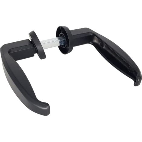 Poignée de porte métallique ou en fer - épaisseur de porte 45 ÷ 60 mm - couleur : noir (1/5)