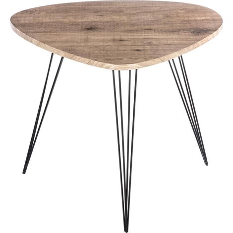 Couchtisch Beistelltisch - Vintage-Stil - Farbe HOLZ und SCHWARZ (1/3)