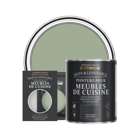 Peinture pour Meubles de Cuisine, Finition Mate - Vert Kaki (1/2)