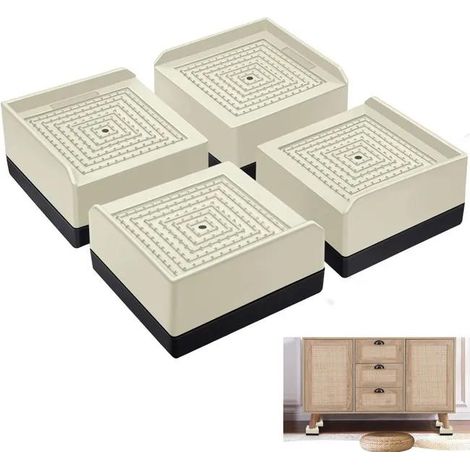Patin Silicone Pour Pied De Meuble 7,8x7,8x4 Cm, Rehausseur Antidérapant Pour Canapé, Protection Sol Imperméable,