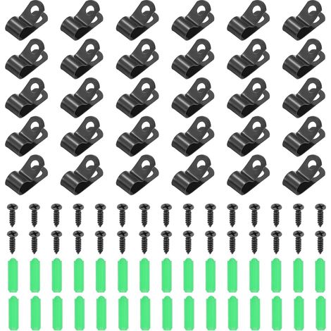 30Pcs Attaches De Fil De Clôture 8mm(5/16") Bois Ou Métal (1/5)