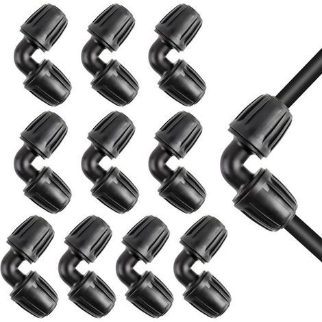 10 Pièces L-Joint 13 mm 1/2", Tuyau d'Arrosage Coude Connecteur Universel Coude Joint de Accessoires d'Irrigation Agricole (1/5)