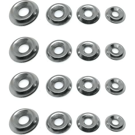 Rondelles Metal 200 Pièce Rondelles à Tête Fraisée Rondelle Inox m3 m4 m5 m6 Rondelles de Rosace Vis Rondelles à Tête Fraisée en Acier Inoxydable pour Vis à Tête Bombée et à Tête Fraisée