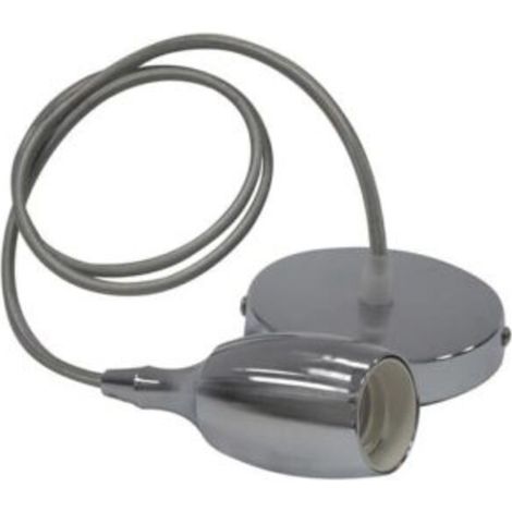 Suspension câble (1m) Weber chrome E27 IP20 max 60W (1/3)
