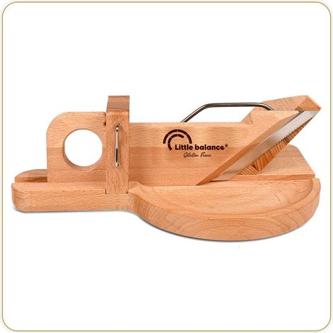 Little Balance 8422 La Conviviale - Guillotina per salame – Fabbricazione 100% francese – Lama in acciaio inox Esprit di Thiers – Legno di faggio