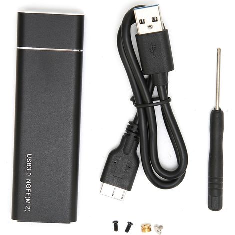 Boîtier Disque Dur M.2 NGFF vers USB 3.0 Haute Vitesse 5Gbps Portable Stable SSD pour Windows Mac OS X Noir (1/5)