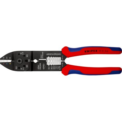 KNIPEX 97 21 215 SB Crimping Pliers with multi-component handles black lacquered 230 mm (1/3)
