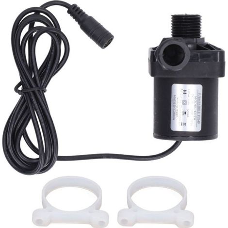 Pompe Submersible sans Balais 12V, Pompe à Eau DC 20W 800L/H avec IPX8 pour Aquarium, Fontaine, Hydroponie (1/2)