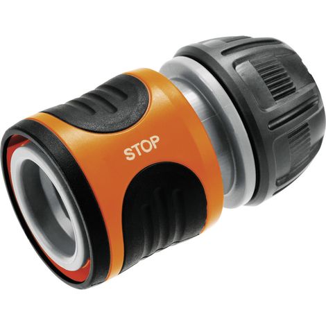 GARDENA 18213-50 Kunststoff Schlauchanschluss 13 mm (1/2") Ø, Steckkupplung Wasserstop