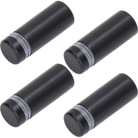 Lot de 12 vis d'entretoise en acier inoxydable, clous de fixation murale pour cadres photo en verre et acrylique, noir mat (1/5)