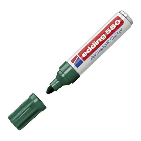 EDDING Marcador permanente 550 punta conica trazo 3-4mm verde