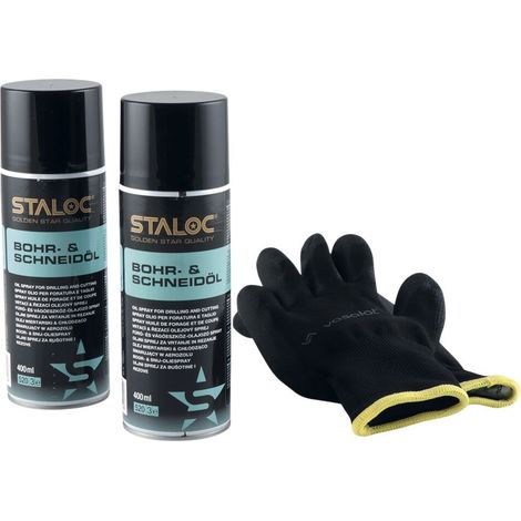 Staloc Bohr und Schneidöl Spray - Sprühöl zum Bohren, Gewindeschneiden, Drehen und Fräsen 400ml - 2 Stück (1/3)