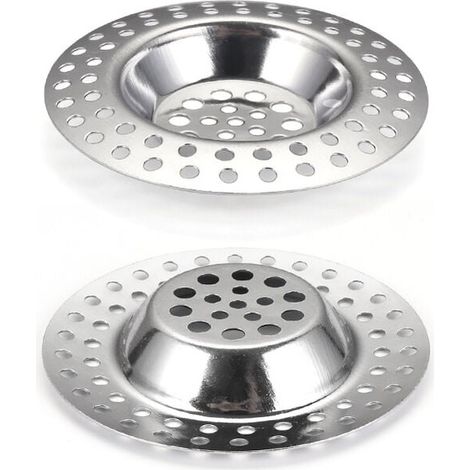 2pcs Passoire d’évier de Cuisine, crépine de vidange d’évier en Acier Inoxydable, Lave-Vaisselle (GR025) (1/5)