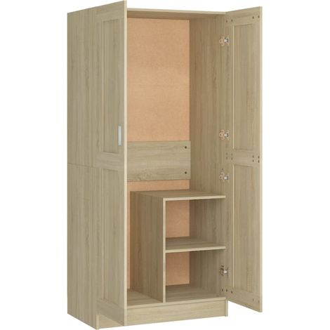 Garde-robe,Armoire Chêne sonoma 82,5x51,5x180 cm Aggloméré CFW53851 (1/5)