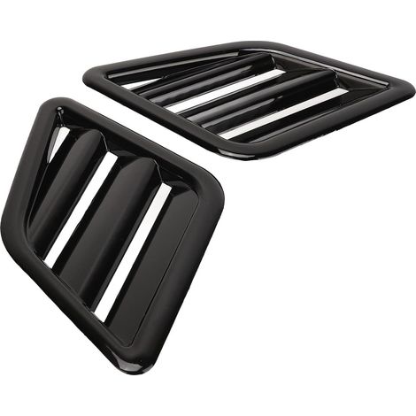Pieces ABS Engine Hood Vent Cover Carbon Fiber Front Upper Grille Replacement for Jazz - Easy Scrape and Press Installation (Gloss Black) (1/5)