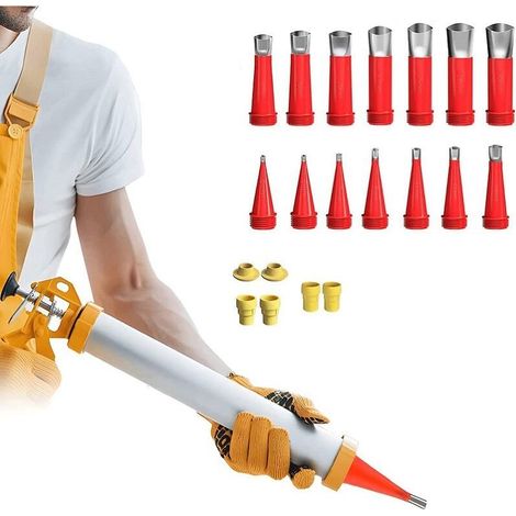 22-teiliges Fugen-Set – Wiederverwendbare Werkzeuge für Bad, Türen, Dichtstoffe, professionelles Glätten (1/4)