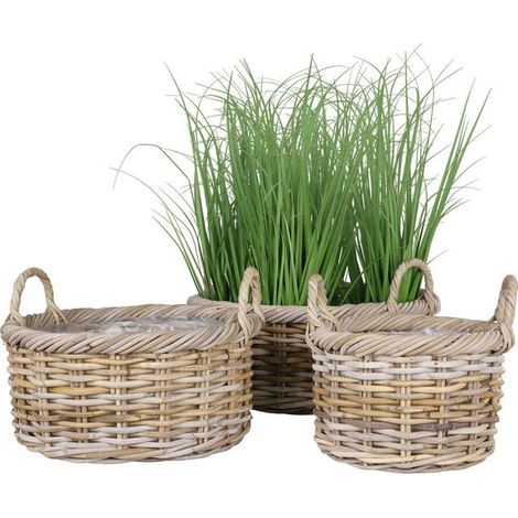 Kuta panier lot de 3 naturel.